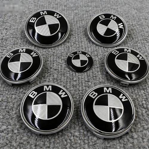 7pcs carbon fiber - carbon, emblem